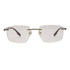 Sirts Grey Black Metal Rimless Rectangular Light Weight AD1046 - Lens Caravan